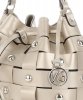 Vittoria Gotti Modna Torebka Skórzana Unikatowy Shopper Made in Italy Złota